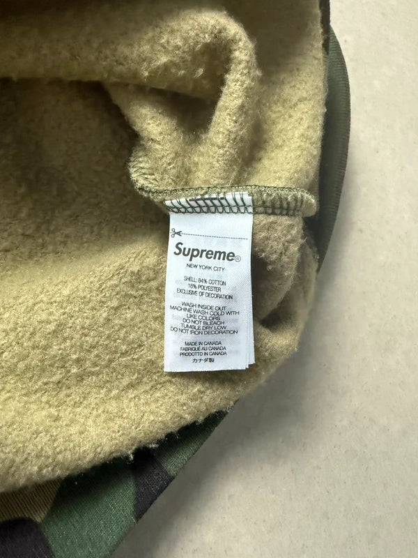 Supreme S Logo Zip Up Hooded Sweatshirt (FW25) Woodland(Størelse X-Large)