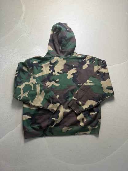 Supreme S Logo Zip Up Hooded Sweatshirt (FW25) Woodland(Størelse X-Large)